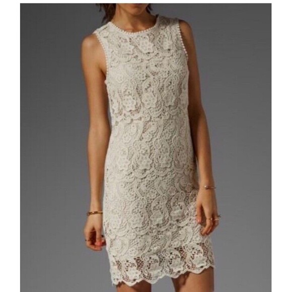 JOIE VIONNE CROCHET LACE Cream DRESS NWT Size Small MSRP $198 - Picture 3 of 16